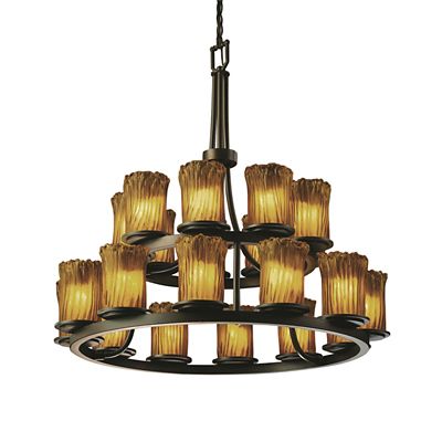 Veneto Luce Dakota 2-Tier Ring Chandelier by Justice Design Group - Starlight Lighting USA and Canada